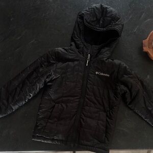 Columbia Black Quilted Hooded Jacket